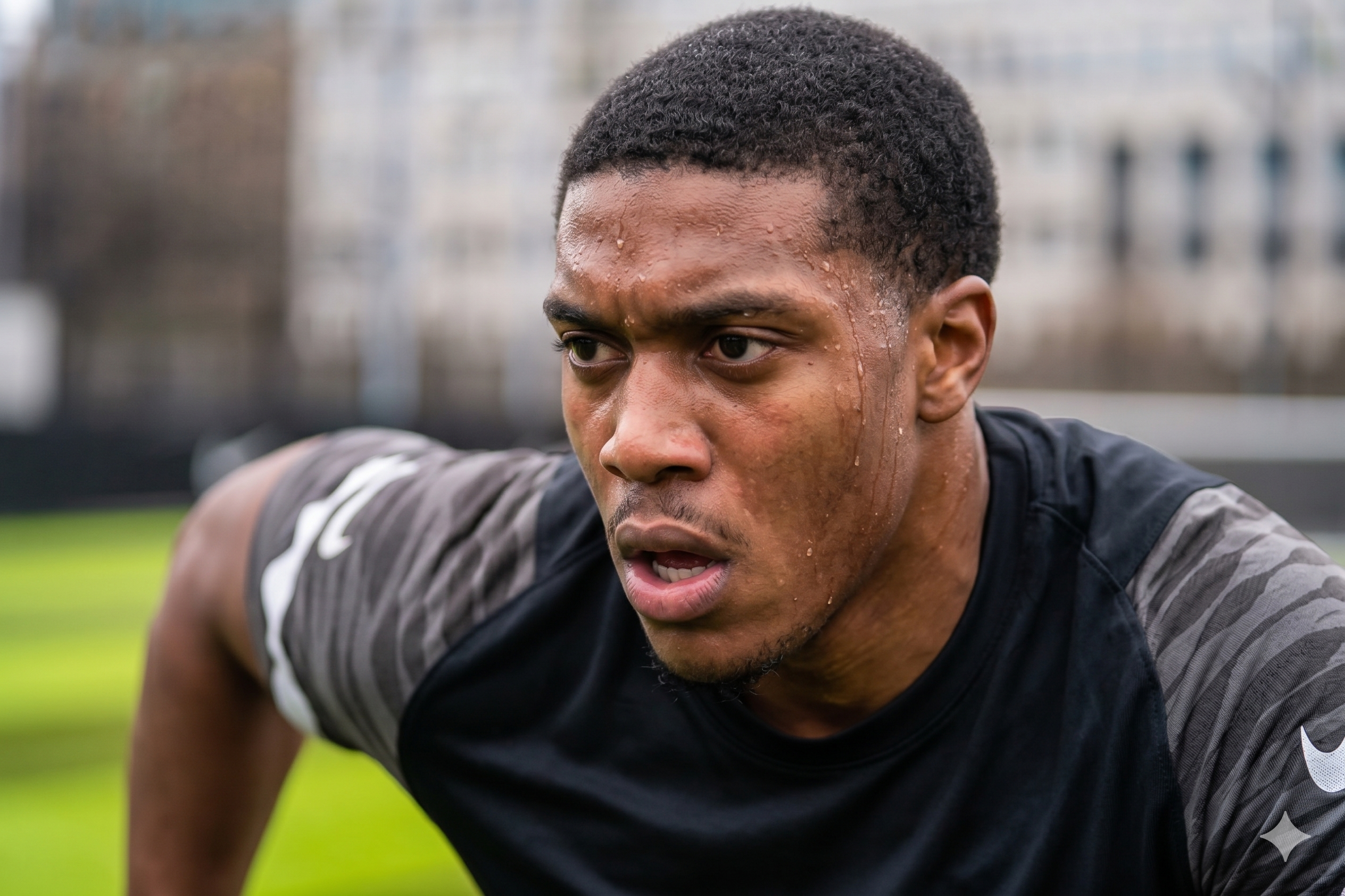 Dehydrated skin after football